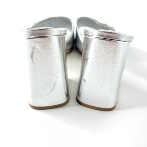 NEW Louis Vuitton Shake Crystal Embellished Metallic Calfskin LV Logo Mules 36 - Picture 7 of 10